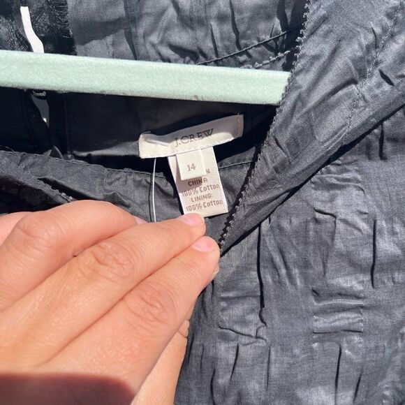 J Crew Textured Ruffle Neck Dress NWT - Picture 6 of 9